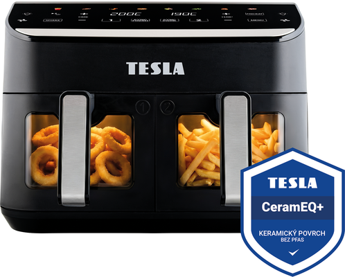 Tesla AirCook DualHeat QD464 XXL - multifunkčná duálna digitálna teplovzdušná fritéza