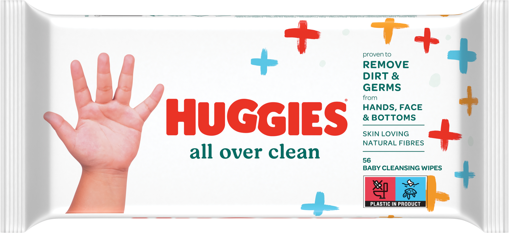 Huggies® Vlhčené obrúsky Single All Over Clean 56 ks