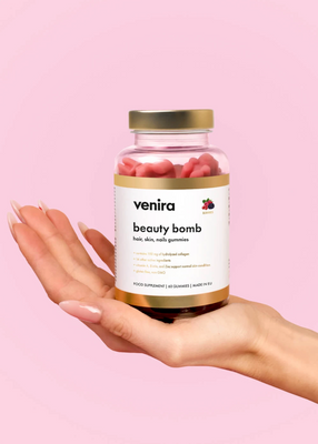 Venira Beauty bomb hair nail skin gummies lesné plody 60 ks