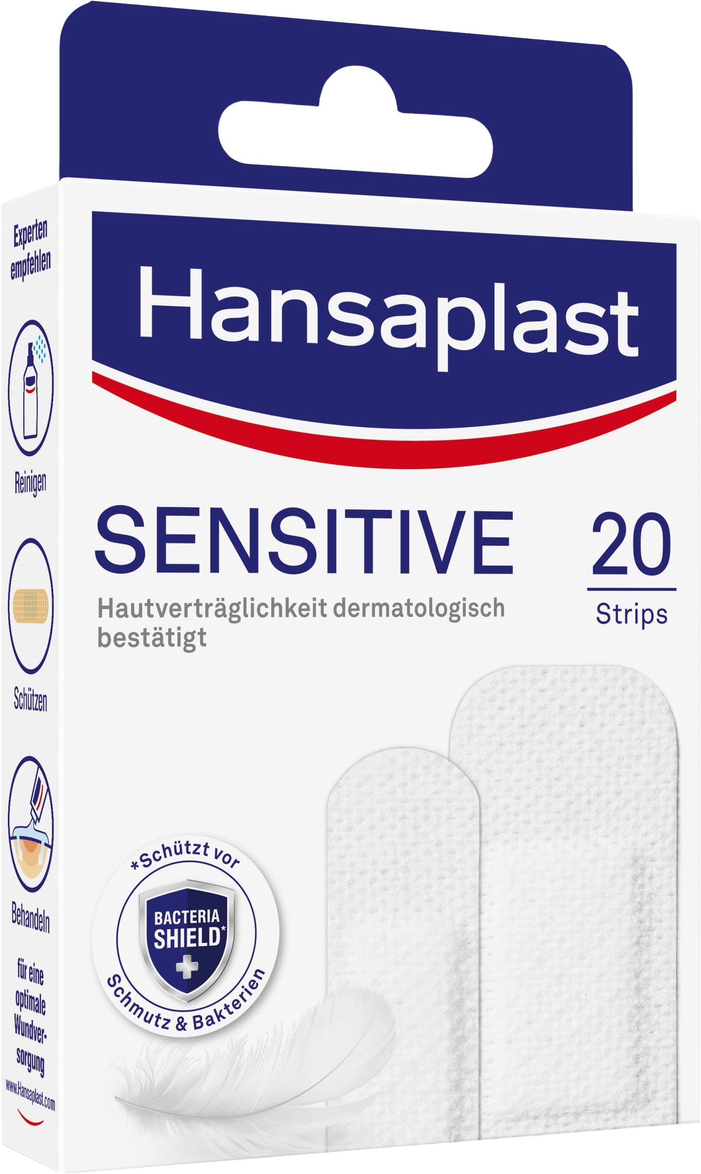 Hansaplast Sensitive náplasť, 20 ks
