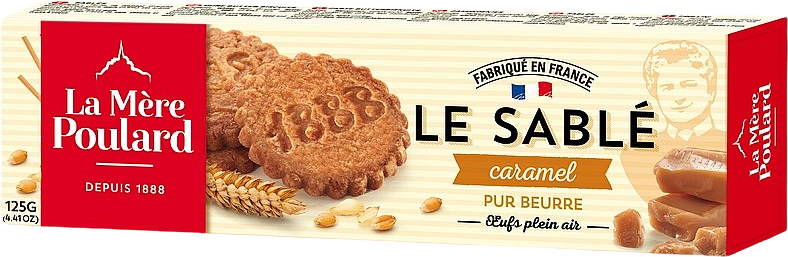 La Mére Poulard Tradition Sablés Caramel, papier 125 g