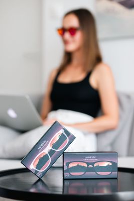 Lunesto Blue Light - oranžové okuliare blokujúce modré svetlo - transparentné