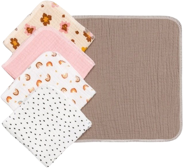 T-Tomi BIO mušelínové obrúsky GIRL 5 ks