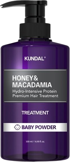 Kundal Honey&Macadamia Treatment - hydrointenzívna proteínová kúra na vlasy Baby Powder 500 ml