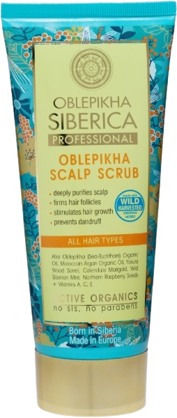 Natura Siberica Rakytníkový peeling pre vlasovú pokožku 200 ml