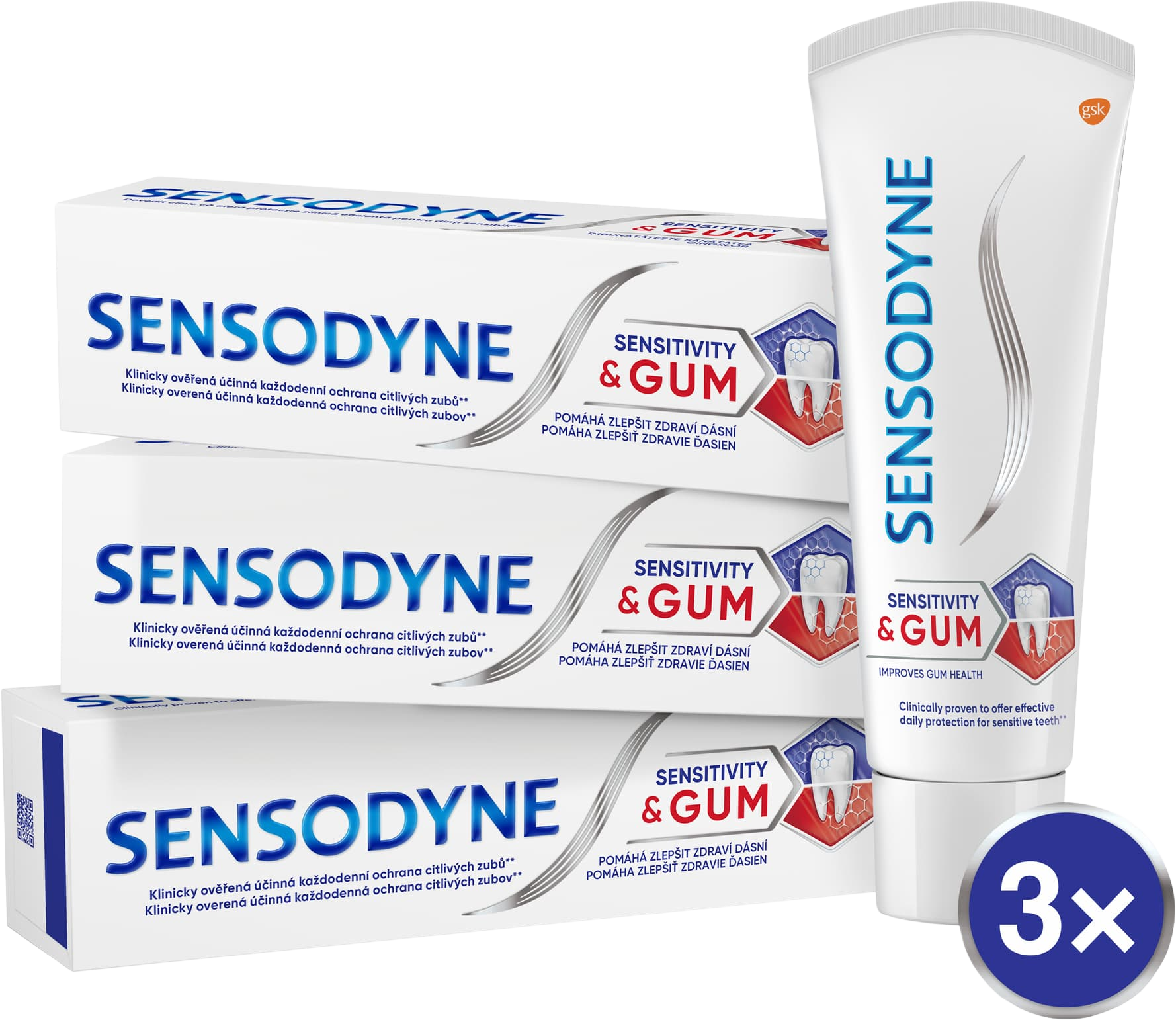 Sensodyne Zubná pasta Sens & Gum 3 x 75 ml