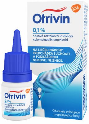 Otrivin 0,1 % nosové kvapky, nádcha a upchatý nos 10 ml