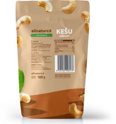 Allnature Kešu jadrá 1000 g