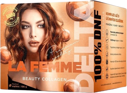 Delta LA FEMME beauty COLLAGEN príchuť malina, prášok 196 g