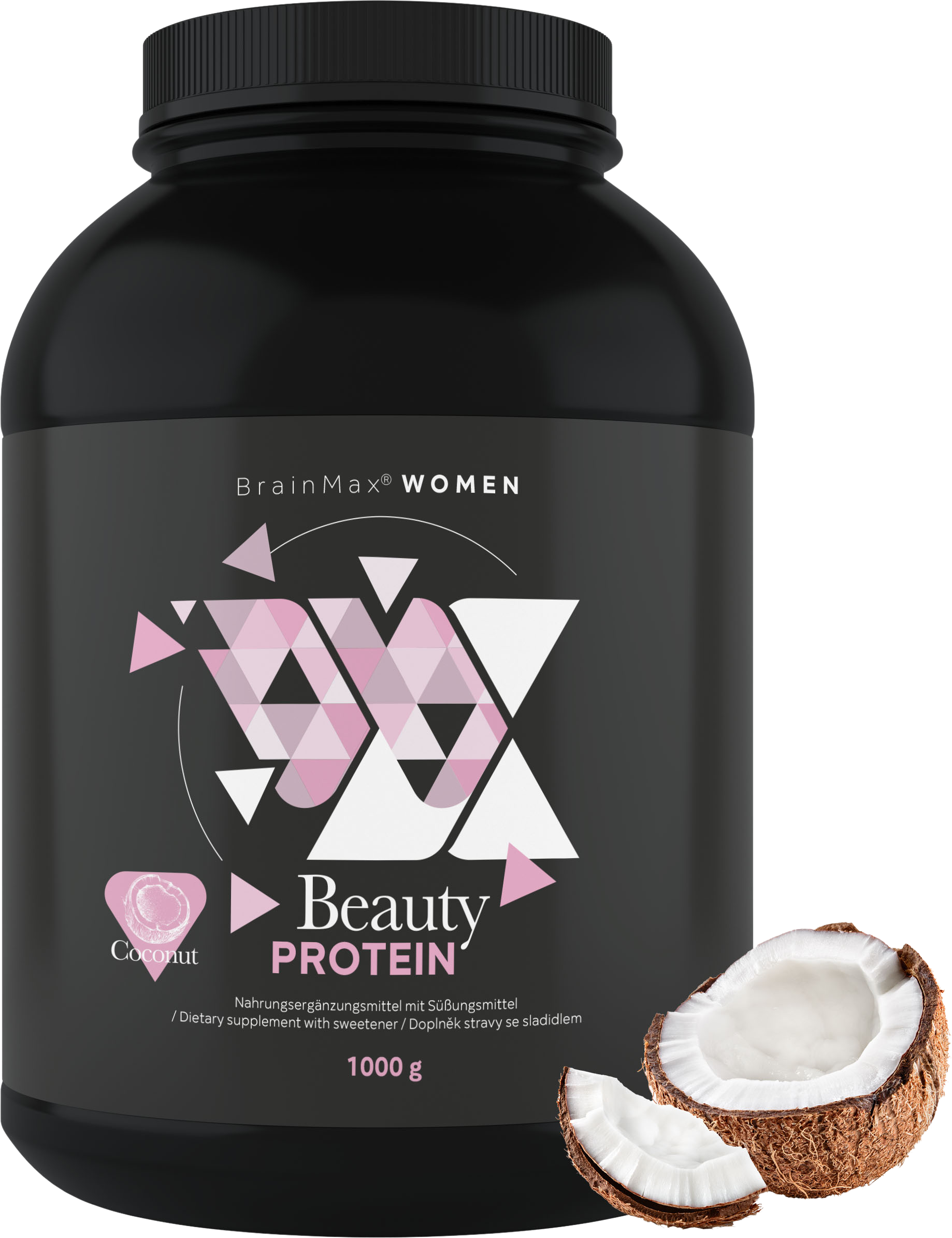 BrainMax Proteín pre ženy s kolagénom, keratínom a vitamínmi kokos 1000 g