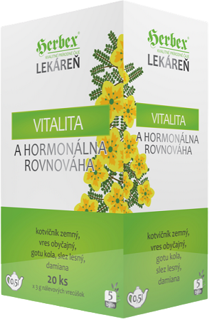 Herbex Vitalita a hormonálna rovnováha bylinný čaj porciovaný, 20 x 3 g