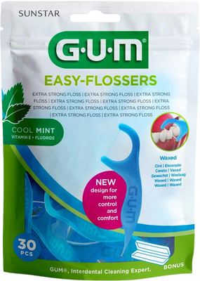 Gum Easy Flossers + cestovné púzdro 30 ks