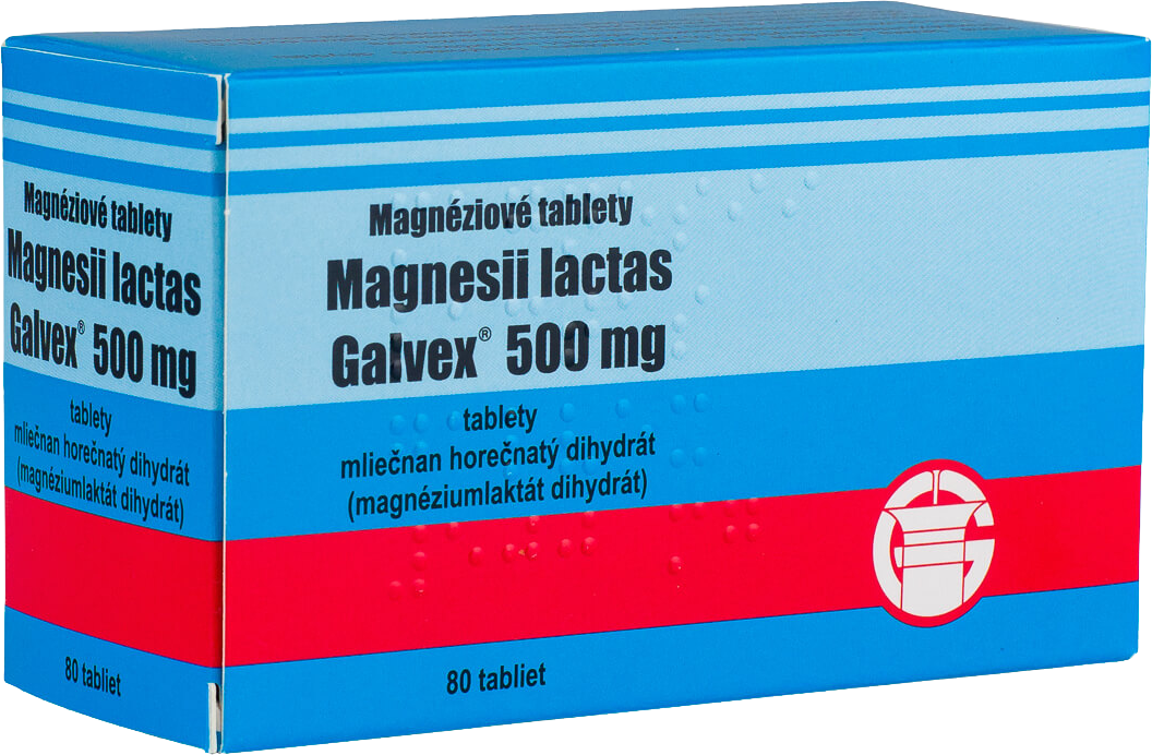 Galvex Magnéziové tablety 500 mg, 80 tabliet