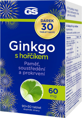GS Ginkgo 60 mg s horčíkom 120
