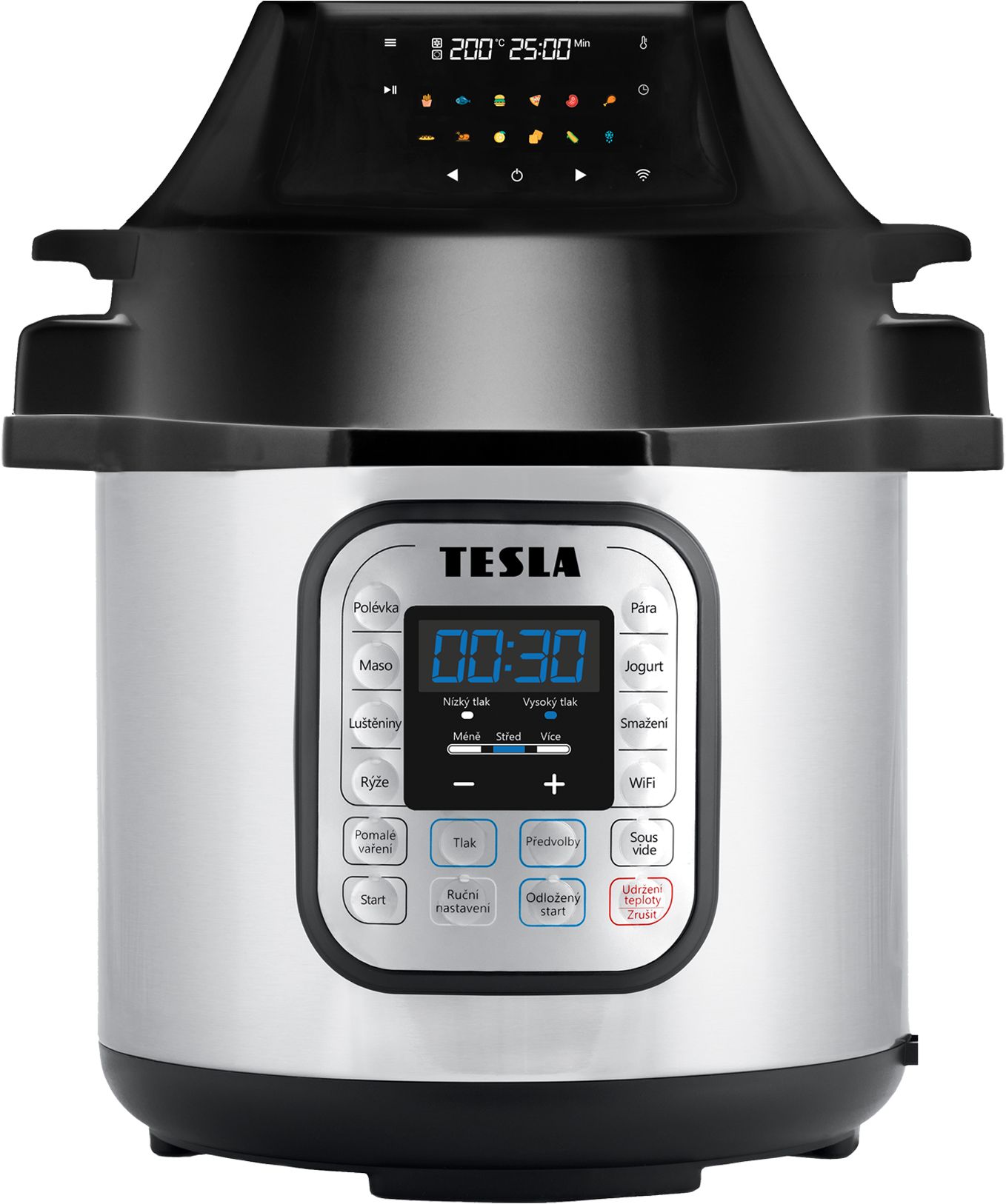 Tesla EliteCook K70 WiFi Duo - multifunkčný elektrický tlakový hrniec a teplovzdušná fritéza