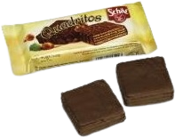 Schär QUADRITOS Bezgluténové kakaové vafle v horkej čokoláde 40 g