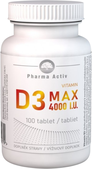 Pharma Activ Vitamin D3 MAX 4000 I.U. 100 tabliet