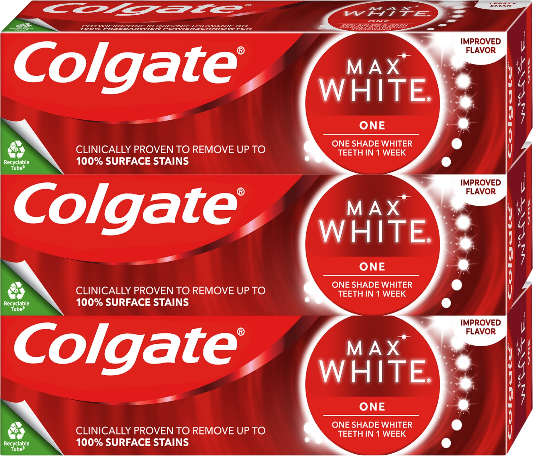 Colgate Max White One Sensational Mint Zubná pasta 3 x 75 ml