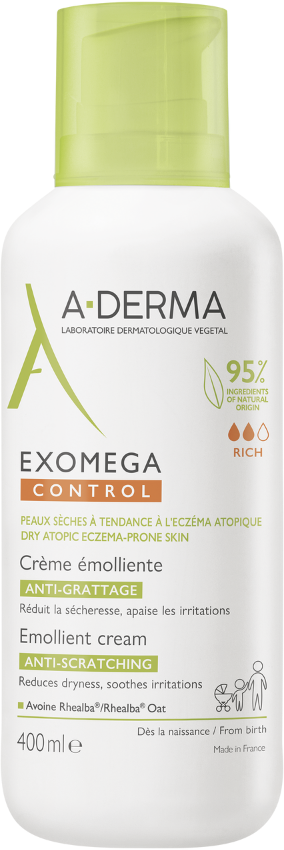 A-Derma Exomega control emoliencia krém pre suchú pokožku s tendenciou k atopickému ekzému 400 ml