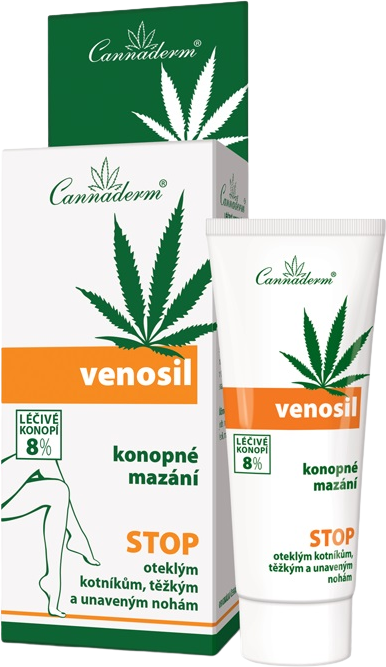 Cannaderm VENOSIL Konopné mazanie na unavené nohy 100 ml