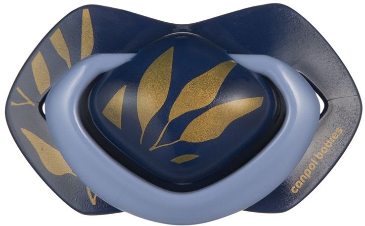 Canpol babies Cumlík silikónový symetrický Light touch GOLD 6-18m modrý 2 ks
