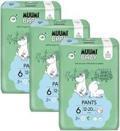 Muumi Baby Pants 6 Junior 12-20 kg, mesačné balenie nohavičkových eko plienok, 108 ks