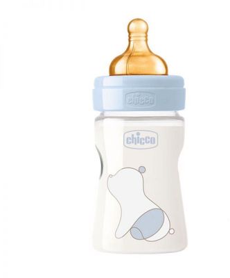 Chicco Fľaša dojčenská Original Touch latex  - chlapec 150 ml