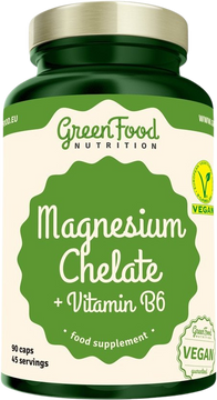 GreenFood Nutrition Magnesium Chelate + Vitamin B6 90 kapsúl
