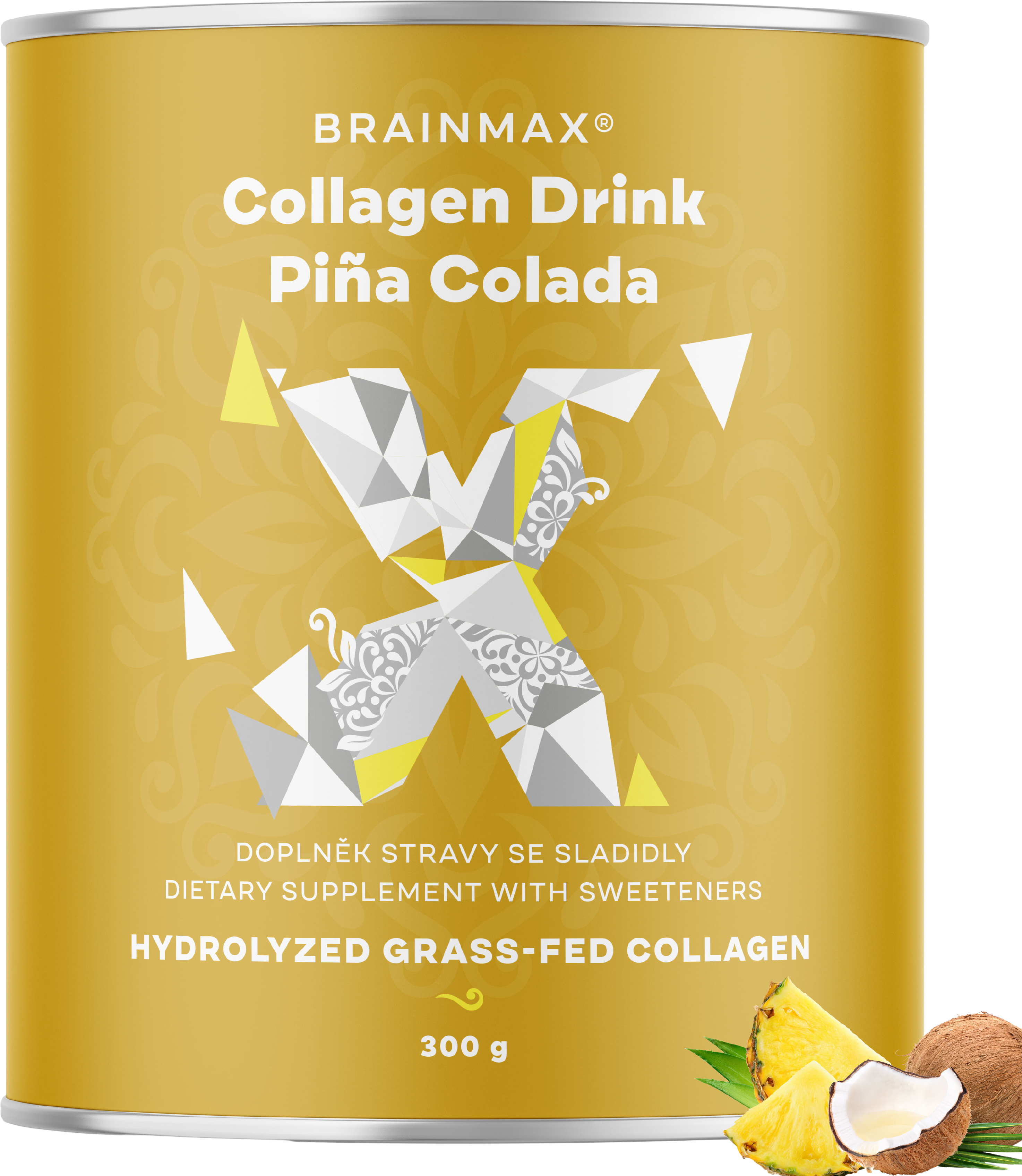 BrainMax Kolagén nápoj, piña colada 300 g