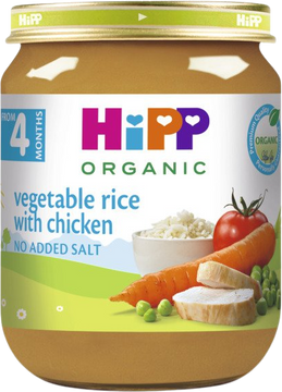 HiPP BIO Zelenina a ryža s kuracím mäsom 125 g
