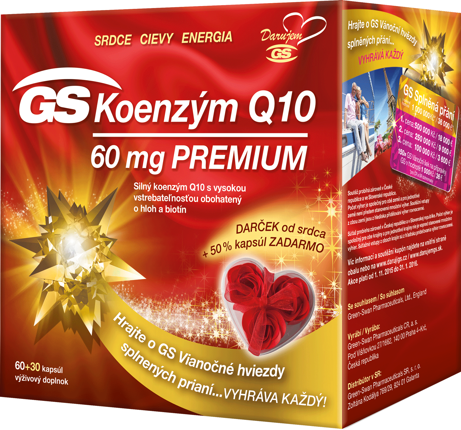 GS Koenzým Q10 60 mg PREMIUM cps 60+30