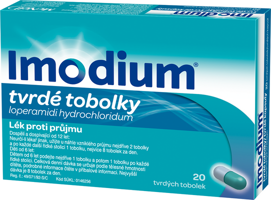 Imodium 2 mg tvrdé kapsuly, 20 ks