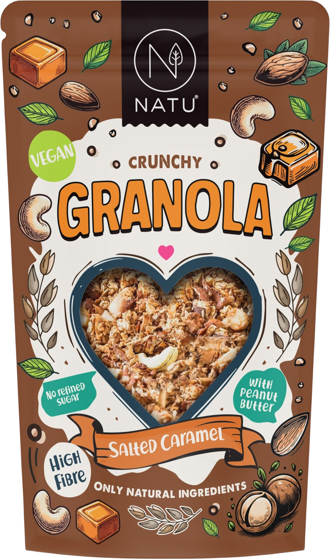Natu Granola Slaný karamel 400 g