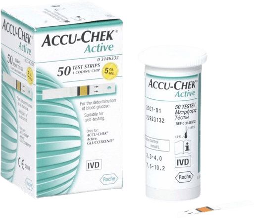 Accu-Chek Active Glucose 50 testovacie prúžky do glukomera 50 ks