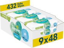 Pampers Harmonie Aqua Plastic Free Vlhčené obrúsky 9 x 48 ks
