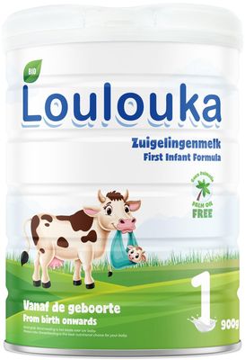 Loulouka BIO počiatočná dojčenská výživa 1, 900 g