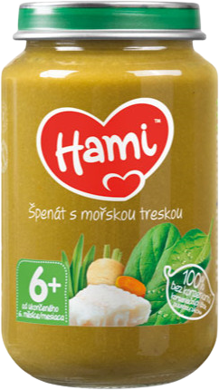 Hami príkrm Špenát s morskou treskou 200 g