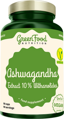 GreenFood Nutrition Ashwagandha Extract 10% Withanolides 90 kapsúl