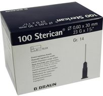 B.Braun BB Sterican injekčná ihla jednorázová modrá 0,6x30mm, ks 100 ks
