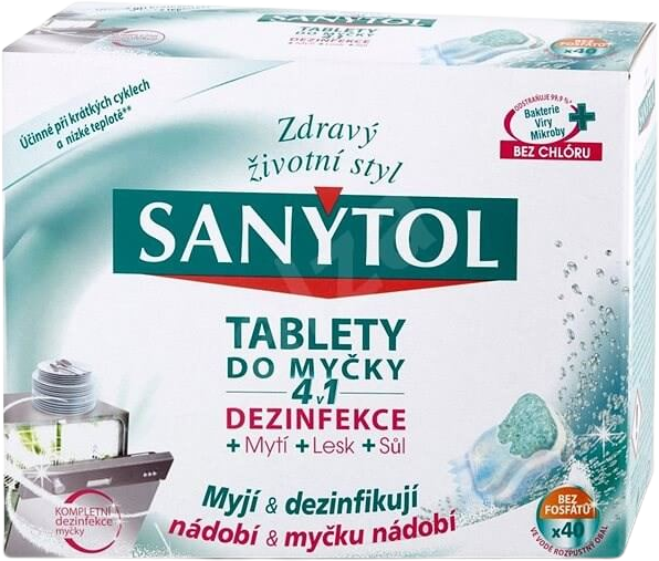 Sanytol Tablety do umývačky riadu 4v1 40 ks