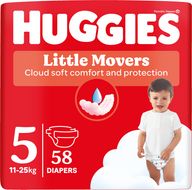 Huggies® Little Movers  plienky 5 (11 - 25 kg) 58 ks