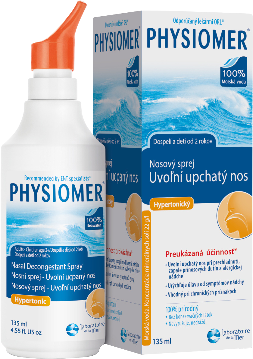 Physiomer nosový sprej Hypertonický s obsahom morskej vody 135 ml