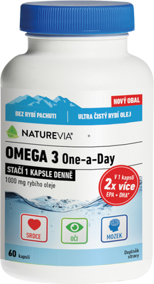 NatureVia Omega 3 One a Day 60 kapsúl