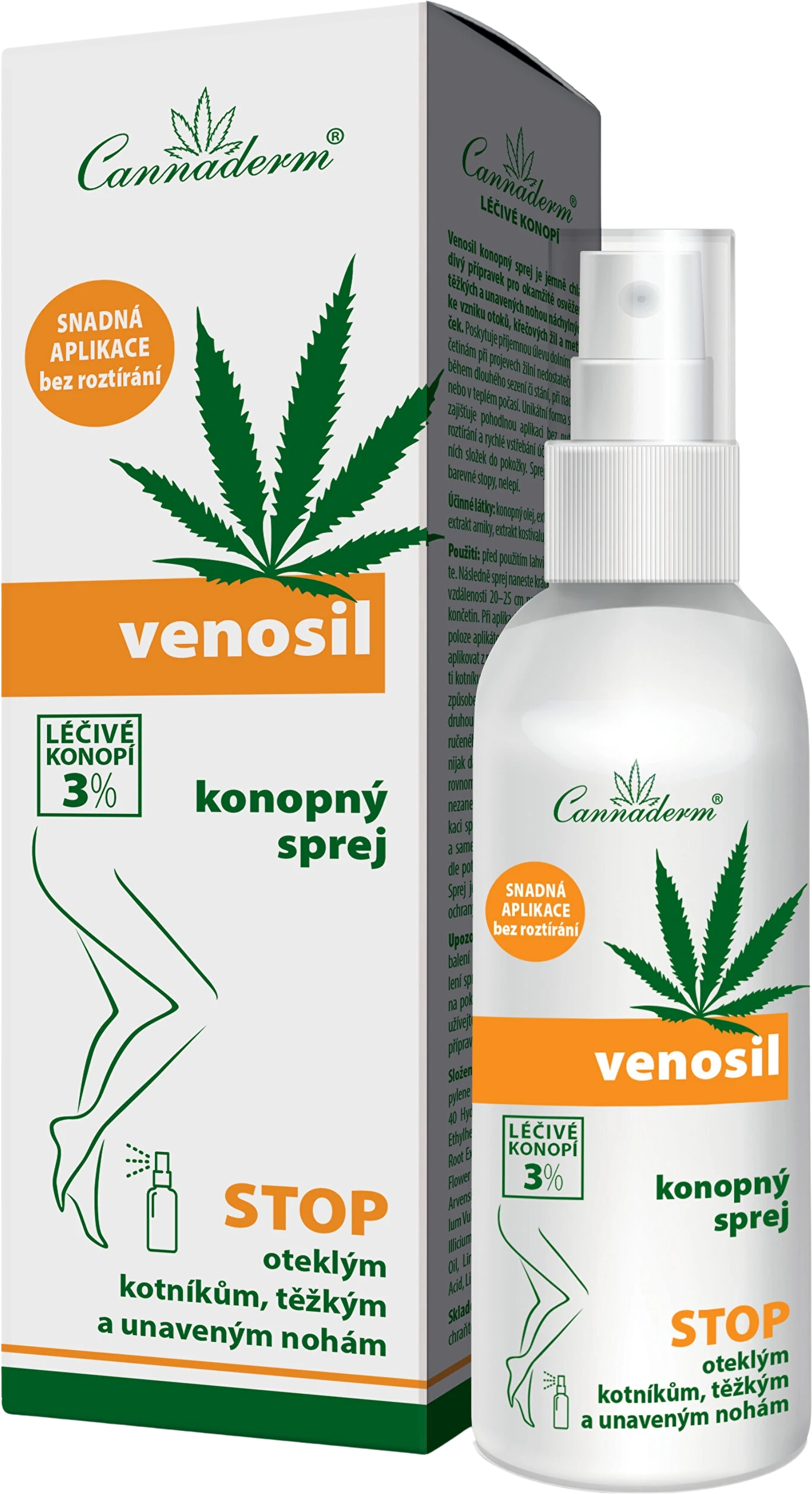 Cannaderm Venosil Konopný sprej 150 ml