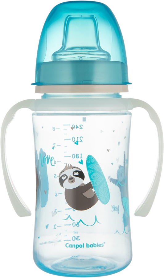 Canpol babies Tréningový hrnček Exotic animals modrý 240 ml