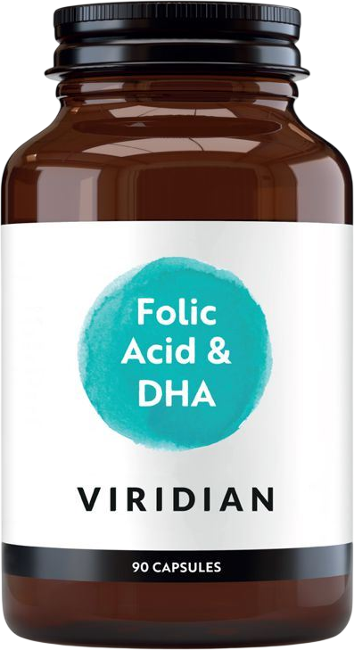 Viridian Folic Acid with DHA 90 kapsúl