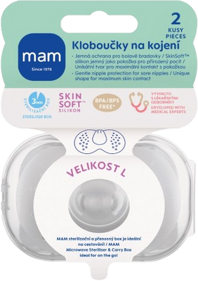 MAM Prsné klobúčky vel. L (23 mm) 2 ks