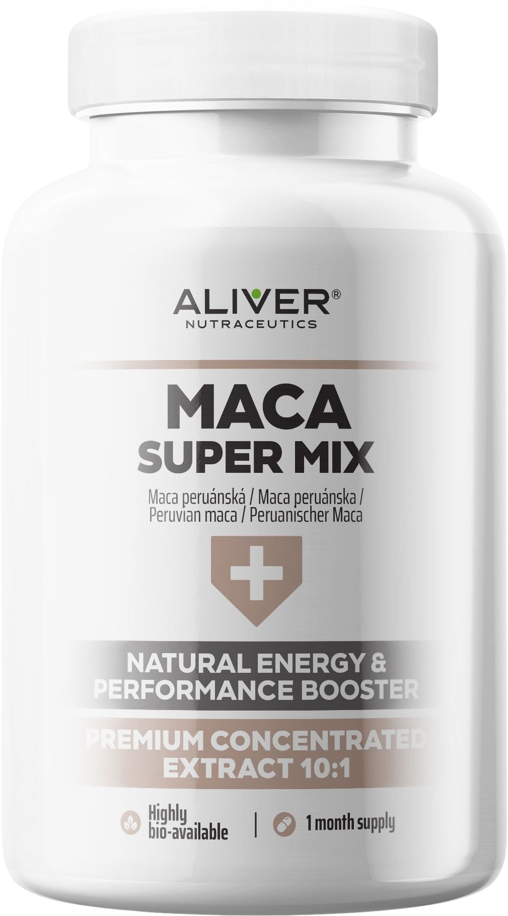 Aliver Maca peruánska Super Mix extrakt 10:1 120 kapslí