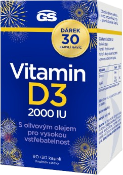GS Vitamin D3 120 kapsúl