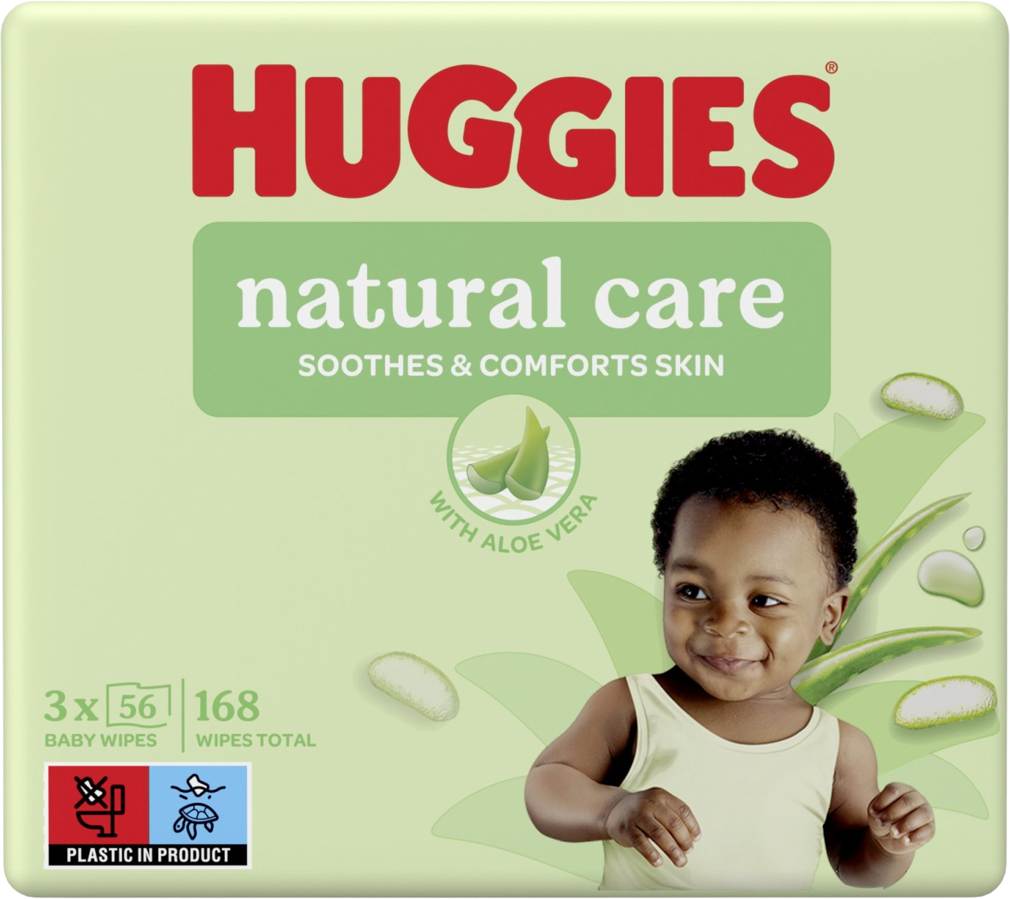 Huggies® Natural Care Triplo vlhčené obrúsky 3 x 56 ks